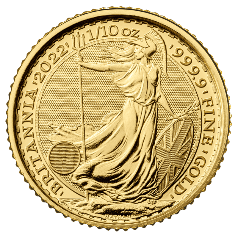 Image pour Pièce d’or Britannia de 1/10 oz (2022) à partir de Métaux précieux TD
